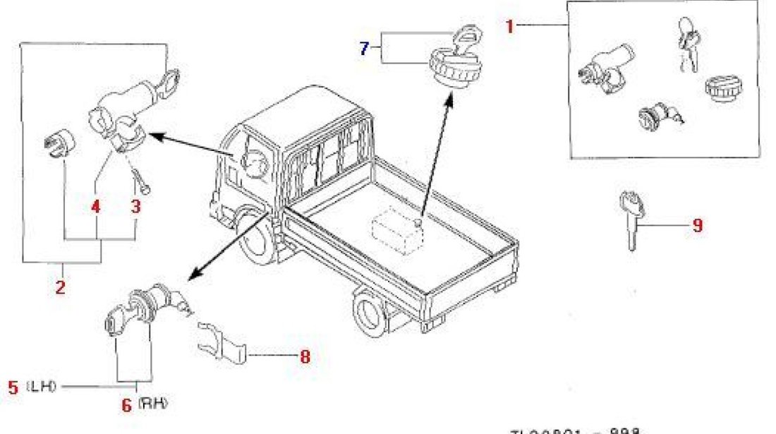 Contact pornire cu 2 chei Nissan Cabstar E (poz.2) NISSAN OE 48700-F3925