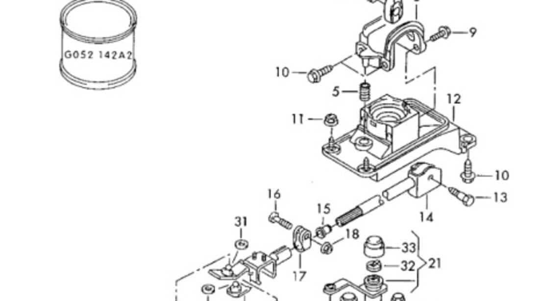 Contragreutate timonerie cutie viteze Volkswagen Golf 1J 1.9 SDI 50 kw 2002 2003 OEM 1J0711183C