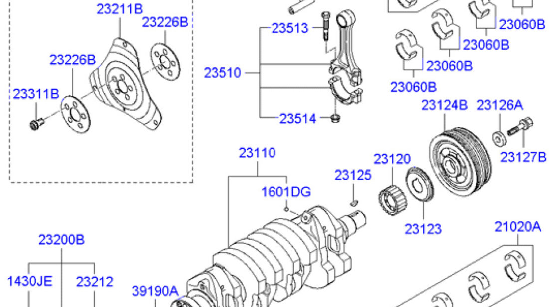 Coroana dintata volanta motor Hyundai 2.0 CRDI 2321232000