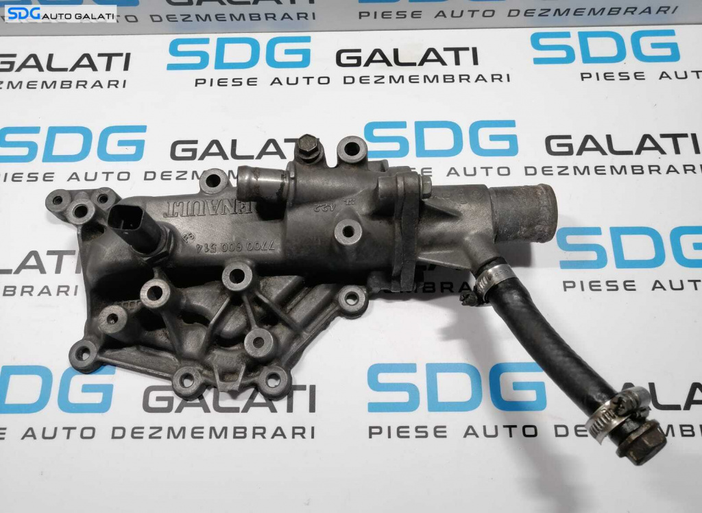 Corp Carcasa Termostat cu Senzor Temperatura Apa Renault Megane 2 1.6 16V 2002 - 2008 Cod 7700600514 [D0119]