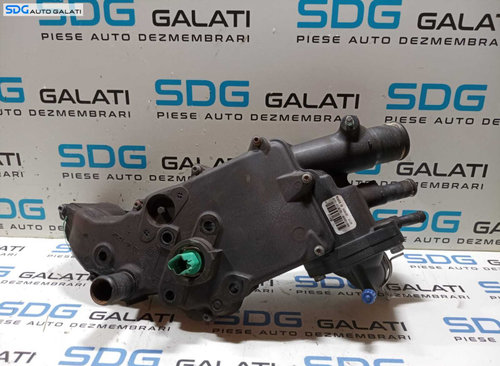 Corp Carcasa Termostat cu Senzor Temperatura Apa Peugeot 607 2.0 HDI 2000 - 2010 Cod 9643211880 [M56...