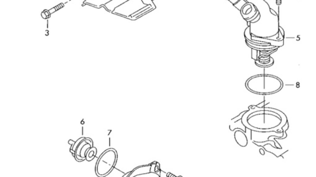 Corp termostat servo Audi a6 4b c5 2004 2.5 V6 AKE OEM 059121121D