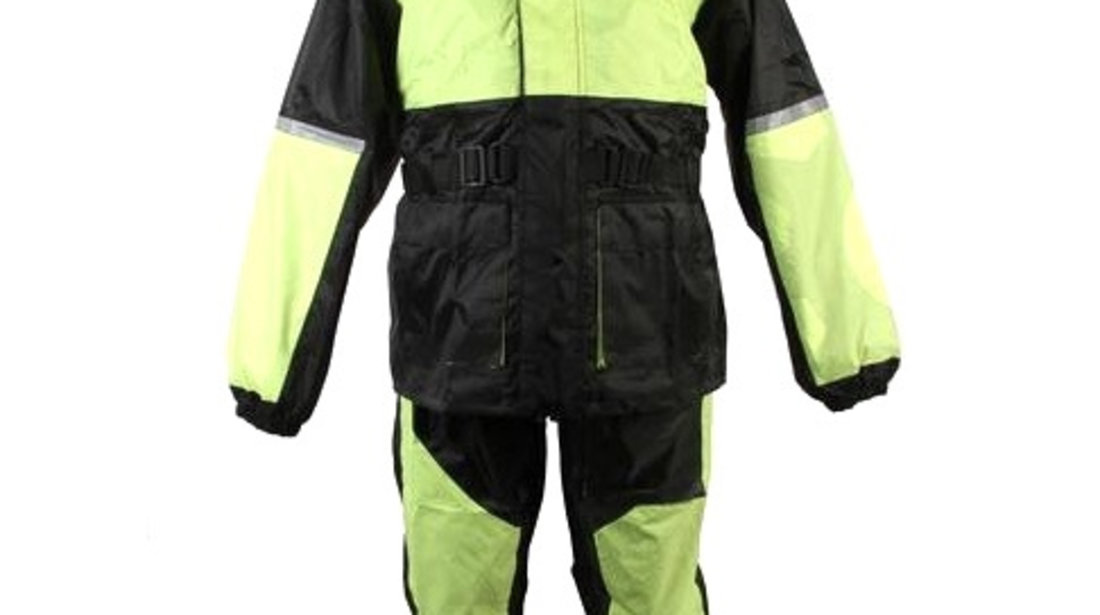 Costum Ploaie Moto Adrenaline Orcan 2.0 Negru / Galben Marimea L A0705/18/10/L