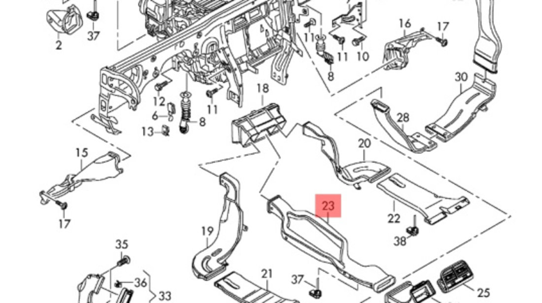 Cotiera + tubulatura Audi A4 B8 2.0 TDI CAG Sedan 2009 OEM 8K0864283