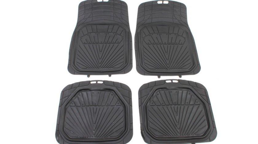 Covorase auto (cauciuc, 4 bucati, culoare negru) VOLVO 440 K, XC90 I, XC90 II; ALFA ROMEO 159; AUDI 200; CHEVROLET EPICA, LACETTI, SPARK; CHRYSLER PT CRUISER, STRATUS; CITROEN AX, BERLINGO, BX, C5 I