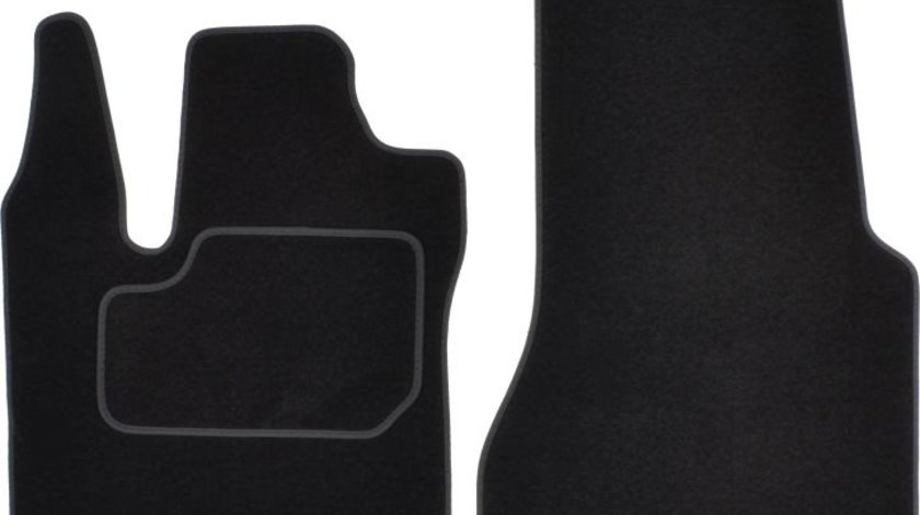 Covorase auto (fata, velur, 2 bucati, culoare negru) SMART FORTWO dupa 2014