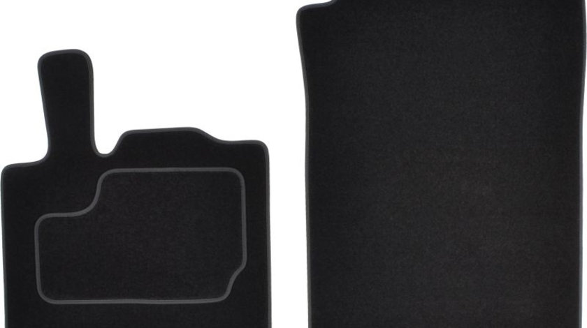 Covorase auto (fata, velur, 2 bucati, culoare negru) SMART FORTWO intre 2004-2007