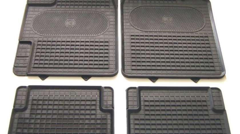 Covorase auto (set, cauciuc, 4 bucati, culoare negru, pentru decupaj) MERCEDES A (W168), A (W169); VOLVO 440 K, 480 E; ABARTH PUNTO; ALFA ROMEO 155, 164, 33; AUDI 100, A6, A8; BMW Seria 5 (E34), 7 (E3
