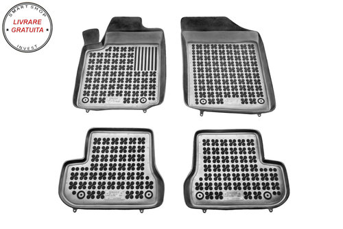 Covorase interior cauciuc tip tava negru Citroen C2 2003 - 2009 4-Piese
