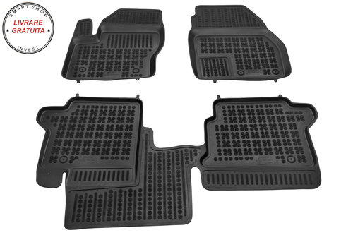 Covorase interior cauciuc tip tava negru Ford TRANSIT CONNECT II L2, version with an extra material ...