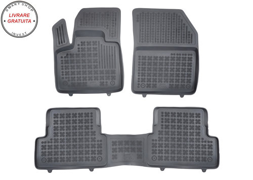 Covorase interior cauciuc tip tava negru Ford MUSTANG MACH - E 2020 - 3-Piese