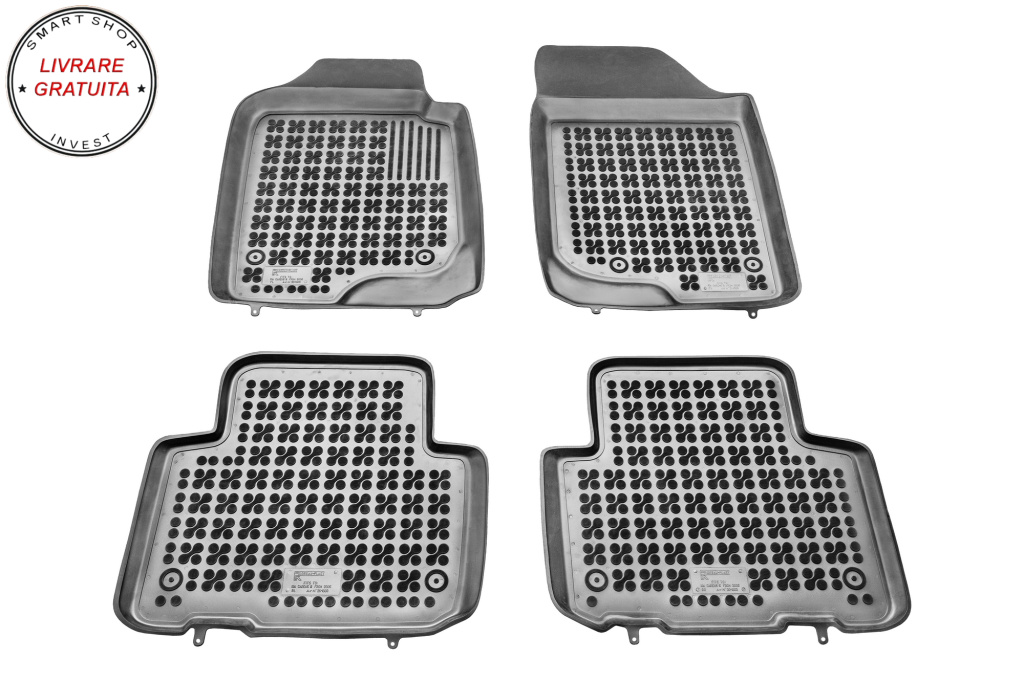 Covorase interior cauciuc tip tava negru Kia RONDO 2007 - 2010 4-Piese