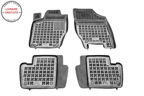 Covorase interior cauciuc tip tava negru Peugeot 307 version with a fire extinguisher 2001 - 2011 4-...