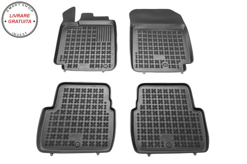 Covorase interior cauciuc tip tava negru Renault LATITUDE 2010 - 2015 4-Piese