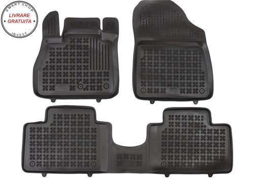 Covorase interior cauciuc tip tava negru Renault GRAND SCENIC IV 2016 - 2021 3-Piese