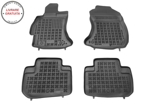 Covorase interior cauciuc tip tava negru Subaru FORESTER IV 2012 - 2018 4-Piese