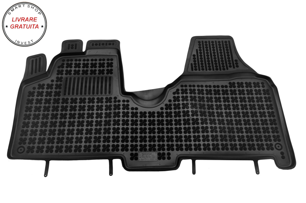 Covorase interior cauciuc tip tava negru Toyota PROACE I - car version with textile mat on the floor, front floor mat with an extra material on the driver side 2013 - 2016 1-Piese