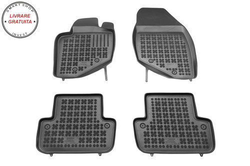 Covorase interior cauciuc tip tava negru Volvo XC70 I 2000 - 2007 4-Piese - livrare gratuita