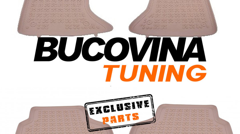 Covorase presuri auto crem din cauciuc BMW Seria 5 F10/ F11 (14-17)