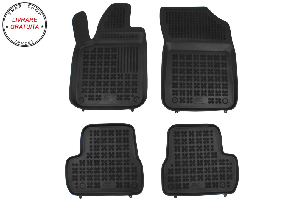 Covorase Presuri Auto Negru din Cauciuc compatibil cu CITROEN DS3 (2009 -2016)