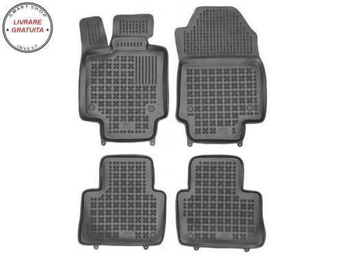 Covorase Presuri Auto Negru din Cauciuc compatibil cu Toyota Rav 4 V (2018-)- livrare gratuita