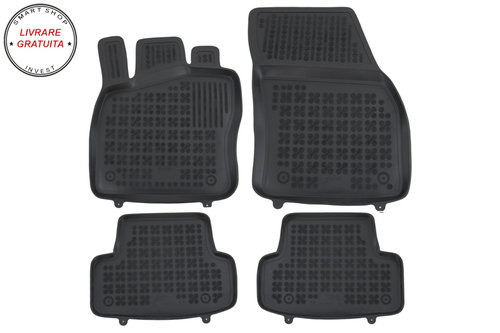 Covorase Presuri Auto Negru din Cauciuc compatibil cu VW T-ROC (2017-Up)