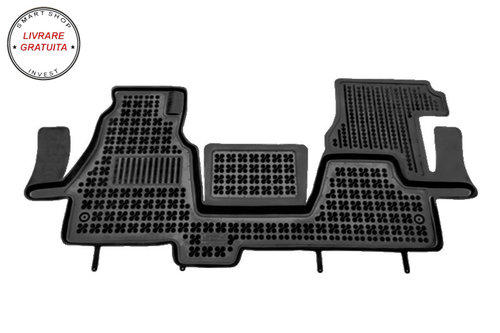 Covorase Presuri Auto Negru din Cauciuc compatibil cu MERCEDES Sprinter I 2000-2006