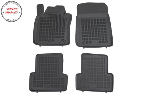 Covorase Presuri Auto Negru din Cauciuc compatibil cu RENAULT MODUS (2004-2012), Grand MODUS (2008-2...