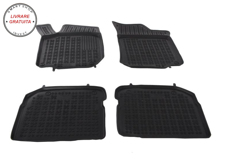 Covorase Presuri Auto Negru din Cauciuc compatibil cu Seat Leon 99-05 Toledo 99-04 SKODA Octavia 97-10 VW Beetle Bora 98-05 Golf 4 IV 97-06