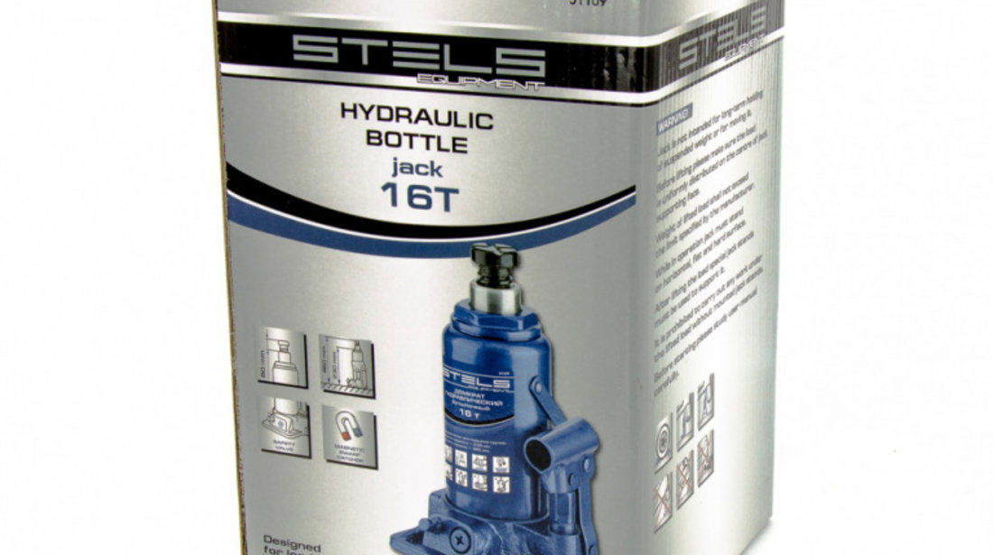 Cric Hidraulic Auto Stels Butelie 16T Ridicare H 230-460MM 51109