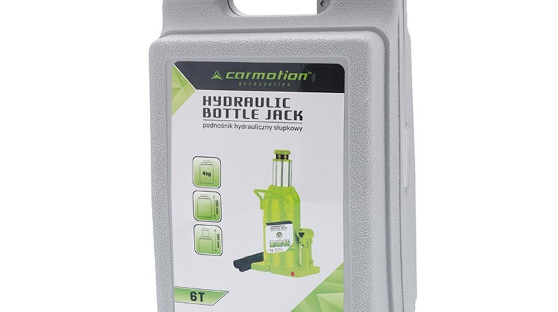 Cric Hidraulic Pentru Sticle, 6t, Cu Carcasa Din Plastic Carmotion 58577