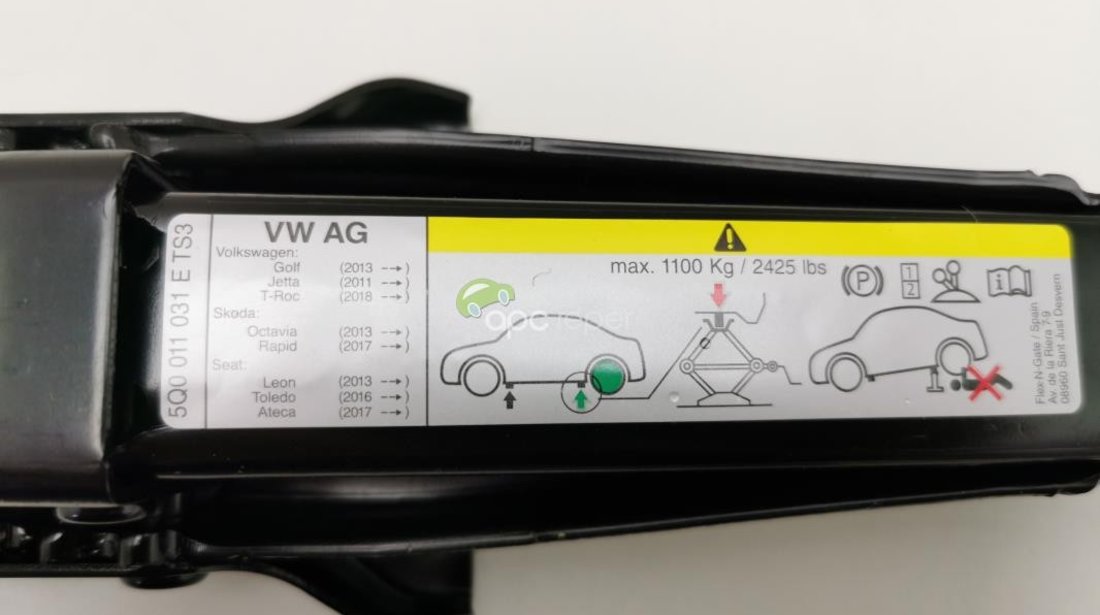 Cric Original VW / Skoda / Seat (2011 - 2022) - Cod: 5Q0011031E