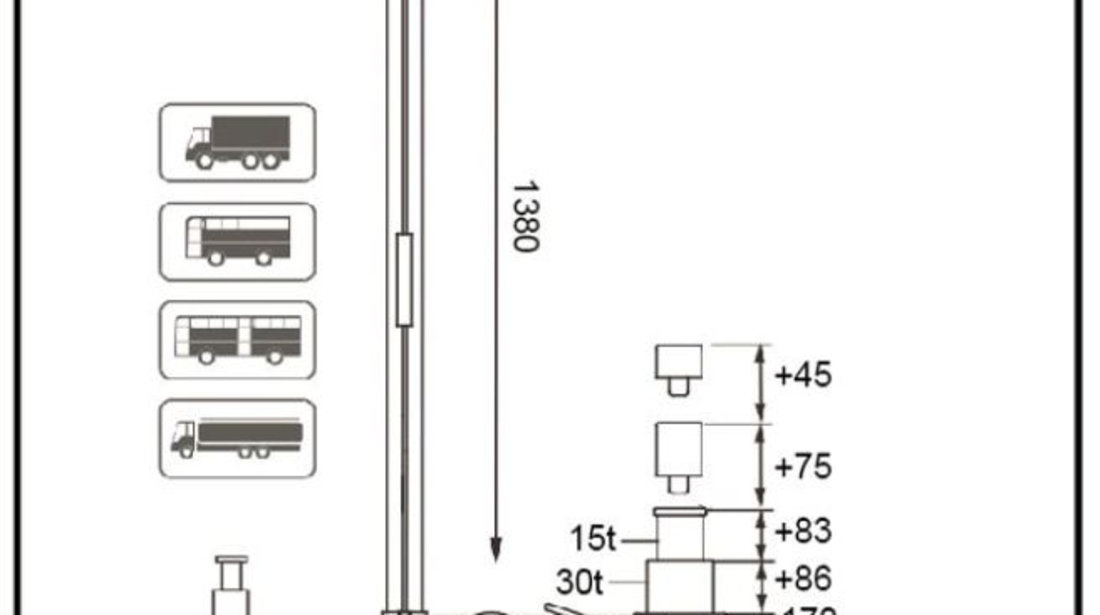 Cric Pneumatic Mobil 30T / 15T Profitool 0XPTPH0026