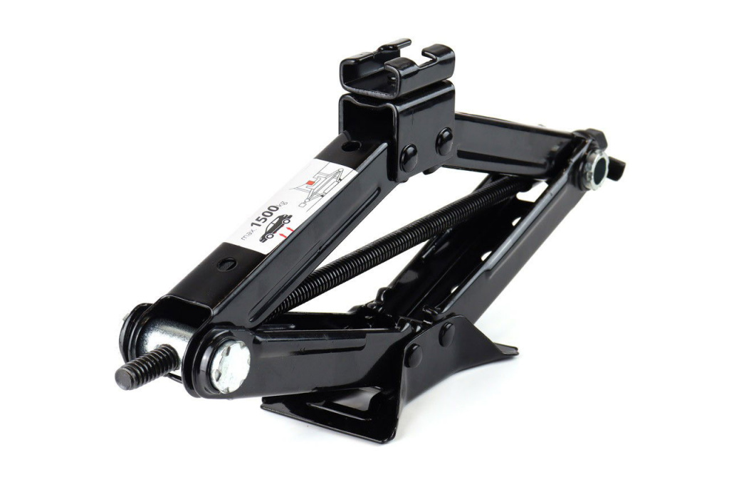 Cric trapezoidal cu cheie cu clichet 1.5T, 11-39cm + manusi de lucru
