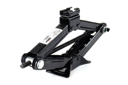 Cric trapezoidal cu cheie cu clichet 1.5T, 11-39cm + manusi de lucru