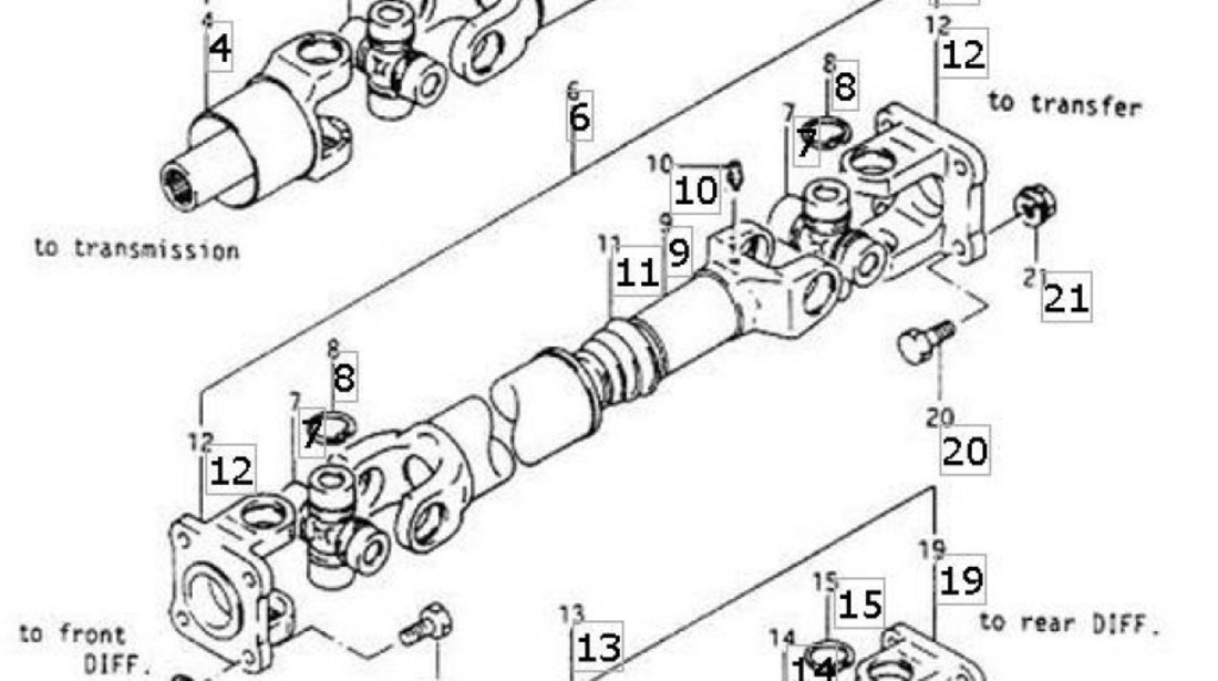 Cruce cardan cu gresor punte fata/spate Suzuki Samurai GMB g98001