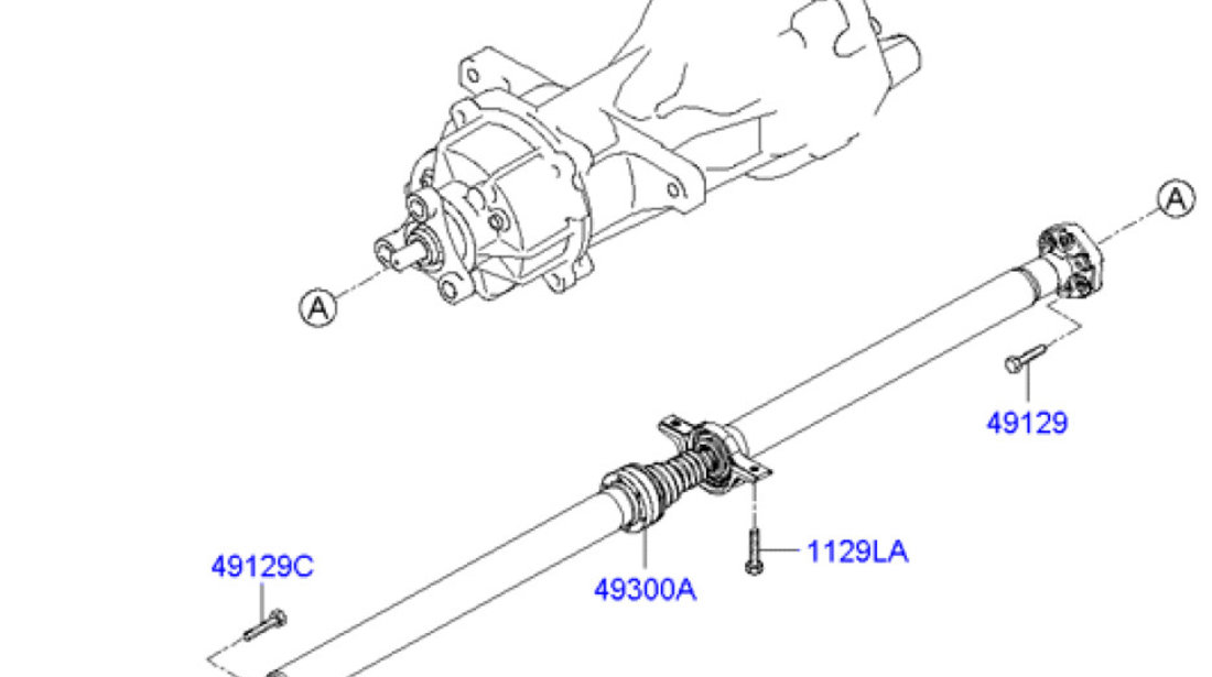 Cruce cardan fata/spate Hyundai Santa Fe II JAPANPARTS 49140-4A000