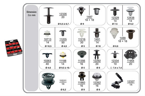 Csnbb Set 408 Agrafe Vw-audi, Seat,skoda Restagraf 70436