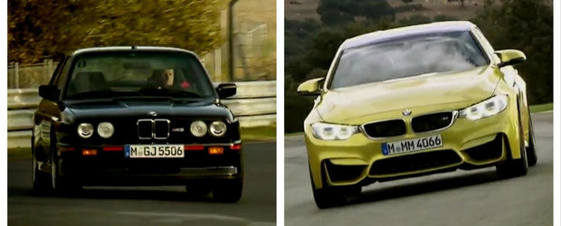 Cum arata EVOLUTIA. Noul BMW M4 intalneste legendarul M3 E30 Coupe