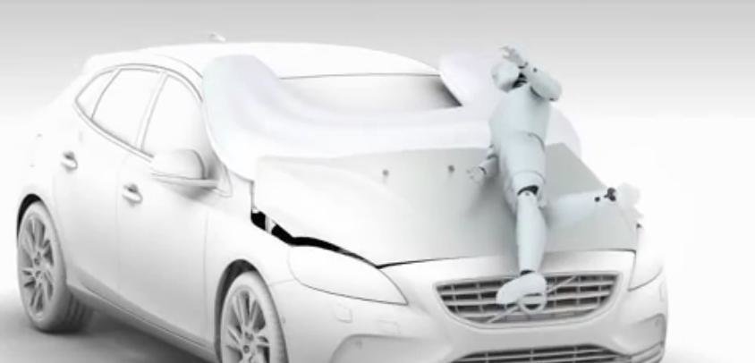 Cum functioneaza airbagul pentru pietoni de la Volvo Cum functioneaza airbagul pentru pietoni de la Volvo
