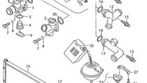 Cupla furtun apa Volkswagen T4 ACV 2000 OEM 044121...