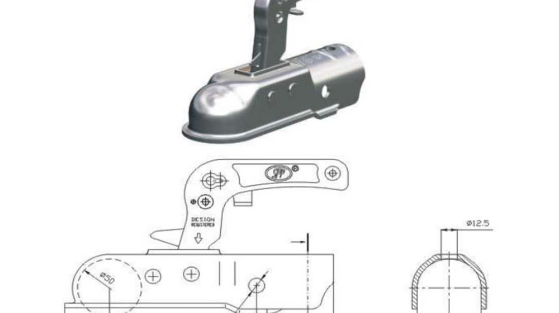 Cupla Remorca Rotunda 1300D