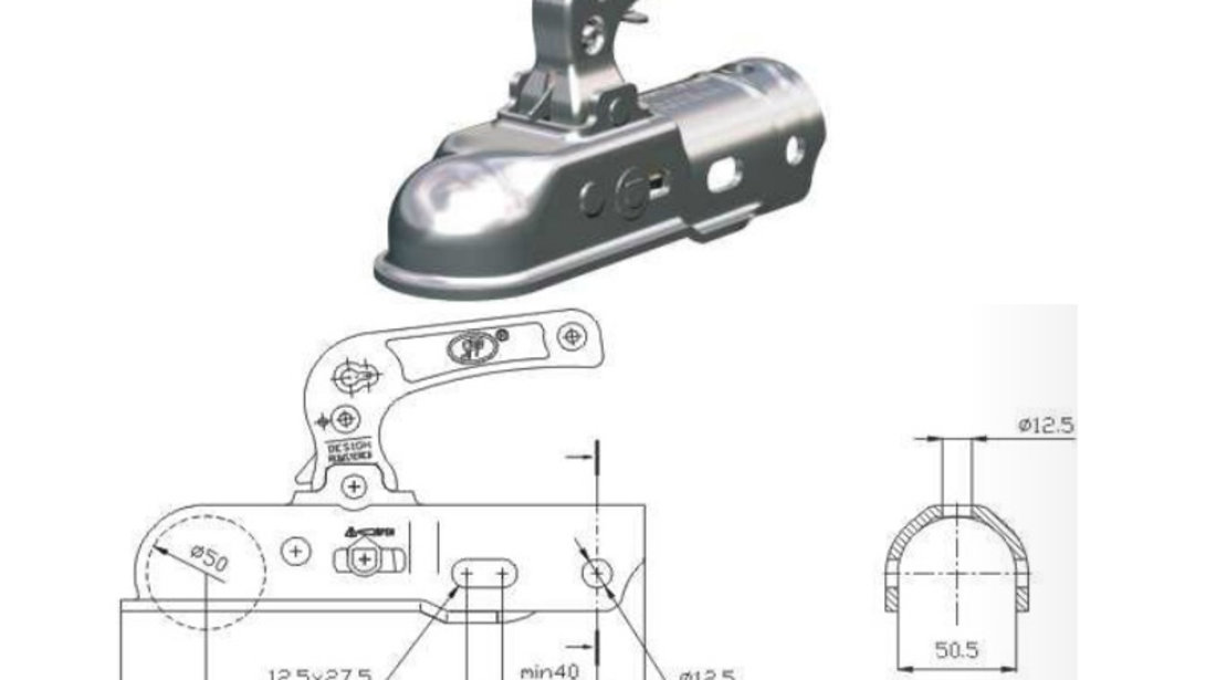 Cupla remorca rotunda 2200C