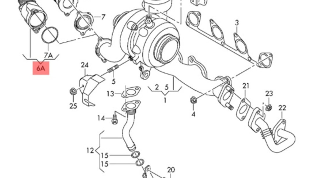 Cupla turbo intercooler Volkswagen Passat B7 (365) Variant 2011 2.0 TDI OEM 03L131111G