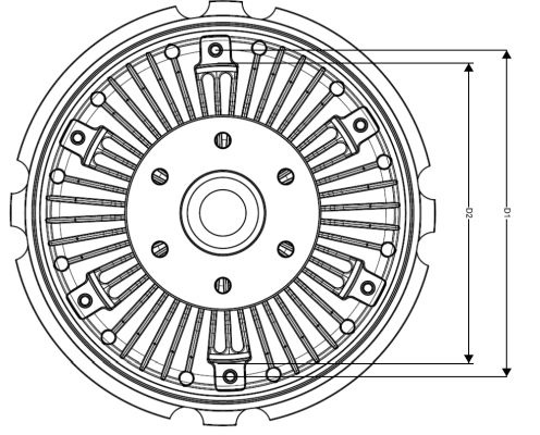 Cupla, ventilator radiator (49722 NRF) FORD