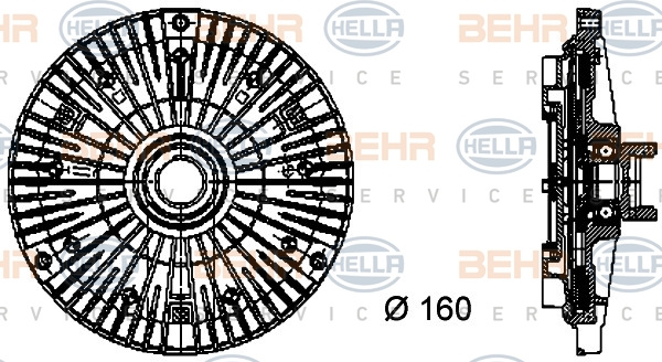 Cupla, ventilator radiator (8MV376732091 HELLA) BMW