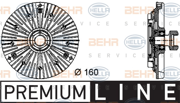Cupla, ventilator radiator (8MV376732441 HELLA) BMW