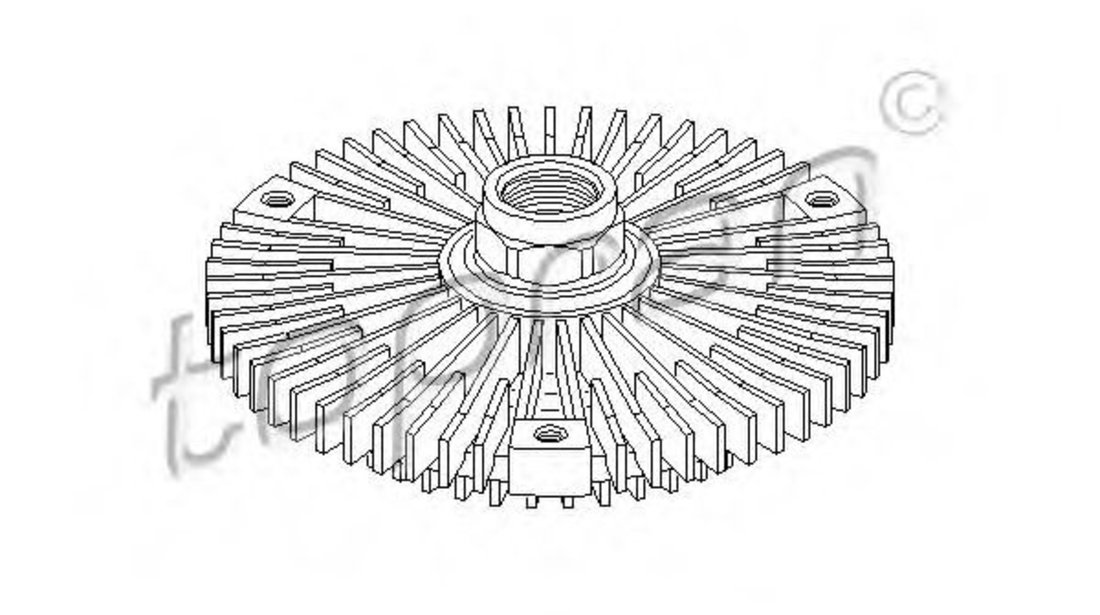 Cupla, ventilator radiator BMW Seria 3 Cabriolet (E46) (2000 - 2007) TOPRAN 500 403 piesa NOUA