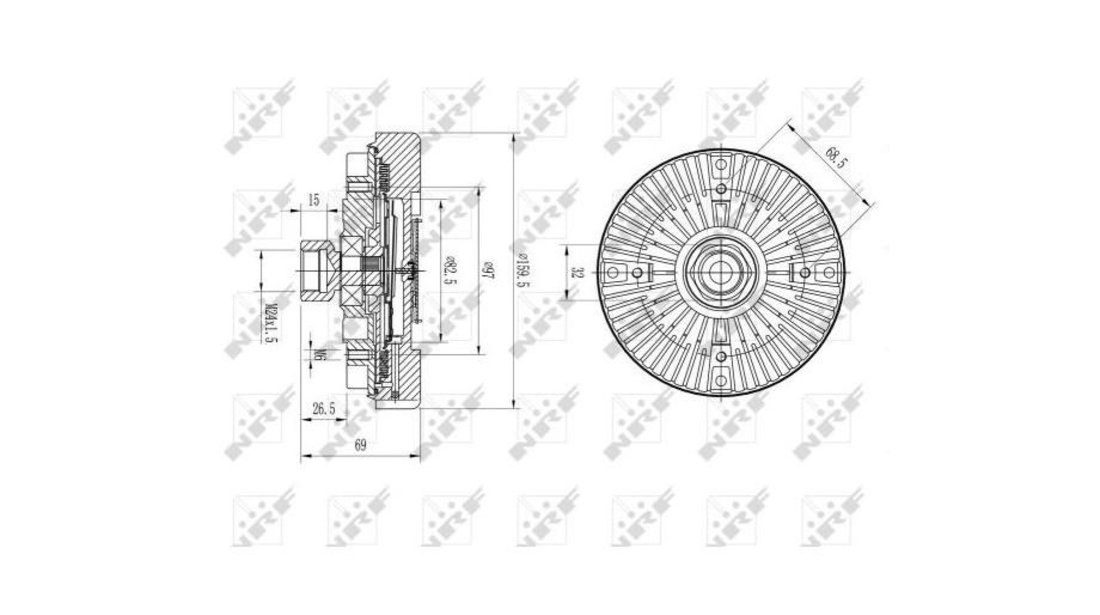 Cupla, ventilator radiator BMW X5 (E53) 2000-2006 #2 058015N