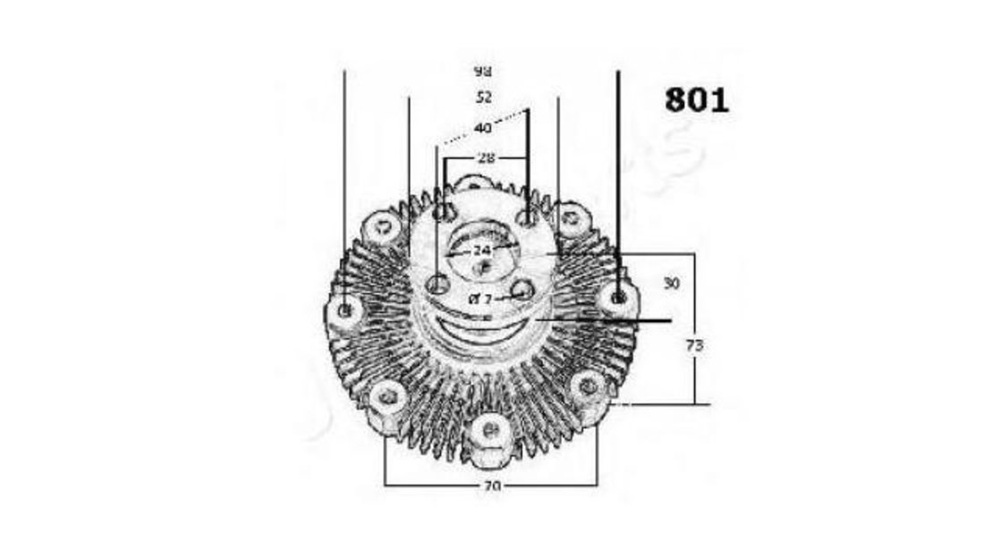 Cupla, ventilator radiator Suzuki SWIFT (AA) 1983-1989 #2 1712060A01